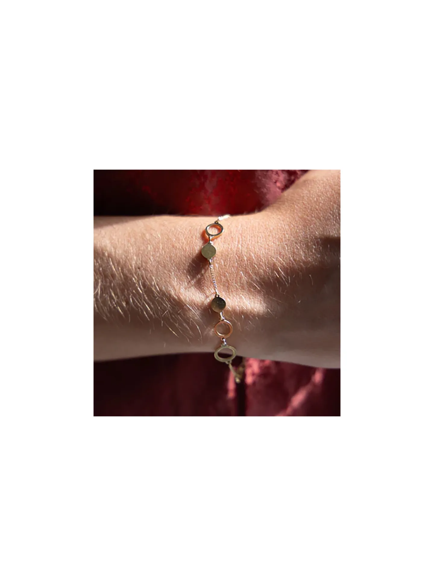 Bracelet Zag Bijoux Pluie acier doré