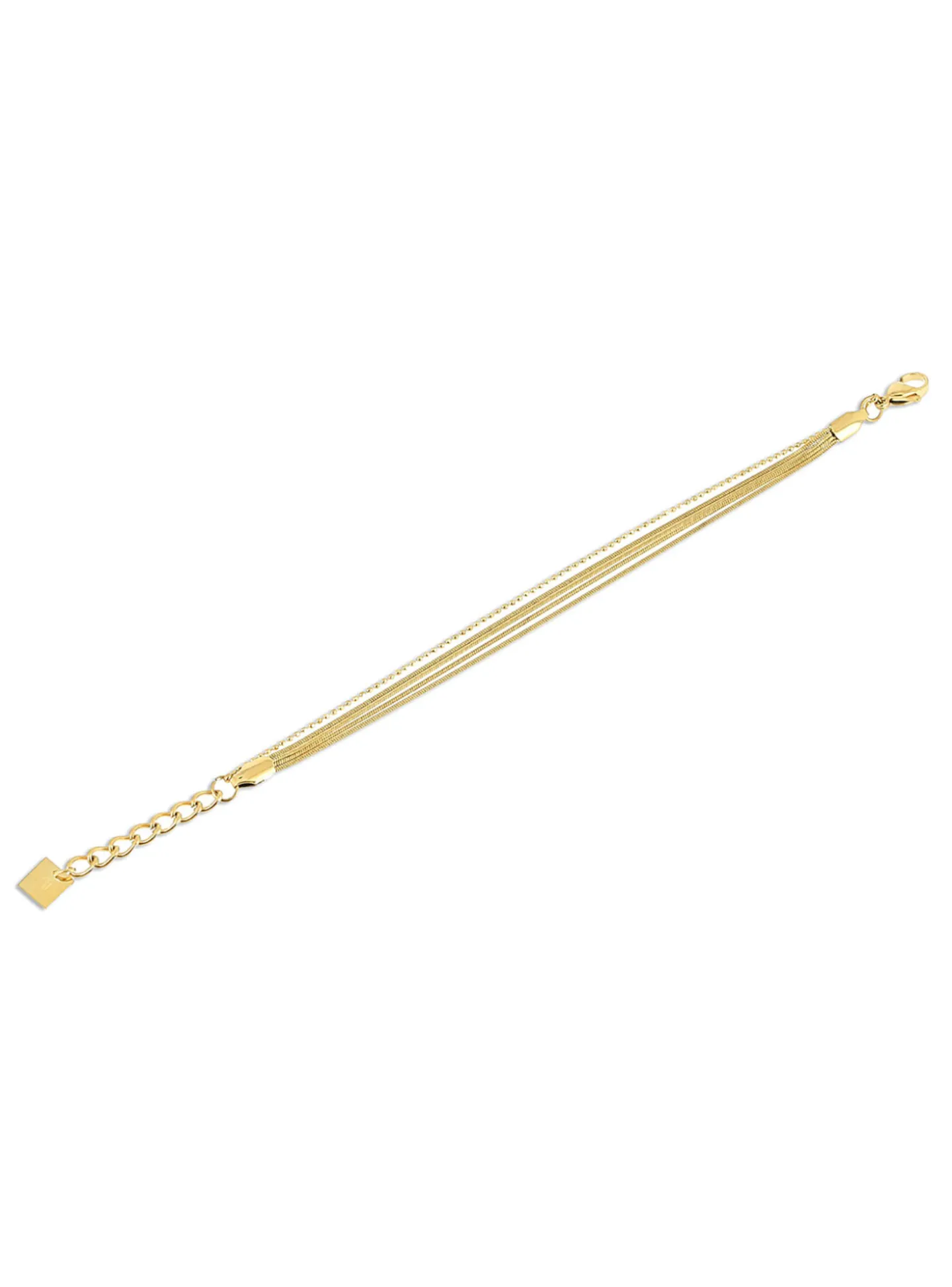 Bracelet Zag Bijoux Pluriel acier doré