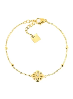 Bracelet Zag Bijoux Pâquerette acier doré et oxyde