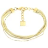 Bracelet Zag Bijoux Tressé acier doré