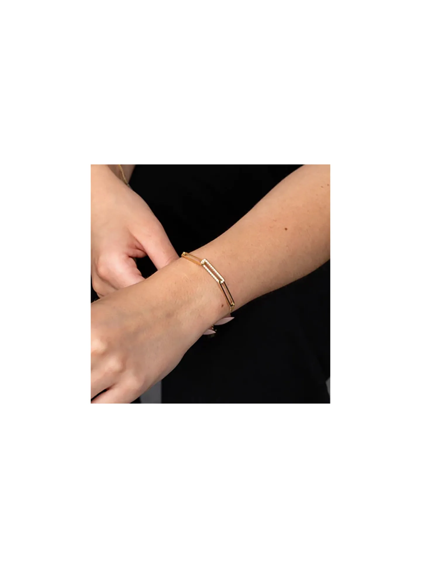 Bracelet Zag Bijoux Turing acier doré oxydes