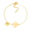 Bracelet Zag Bijoux Vega trèfle nude