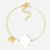 Bracelet Zag Bijoux Vega blanc acier doré