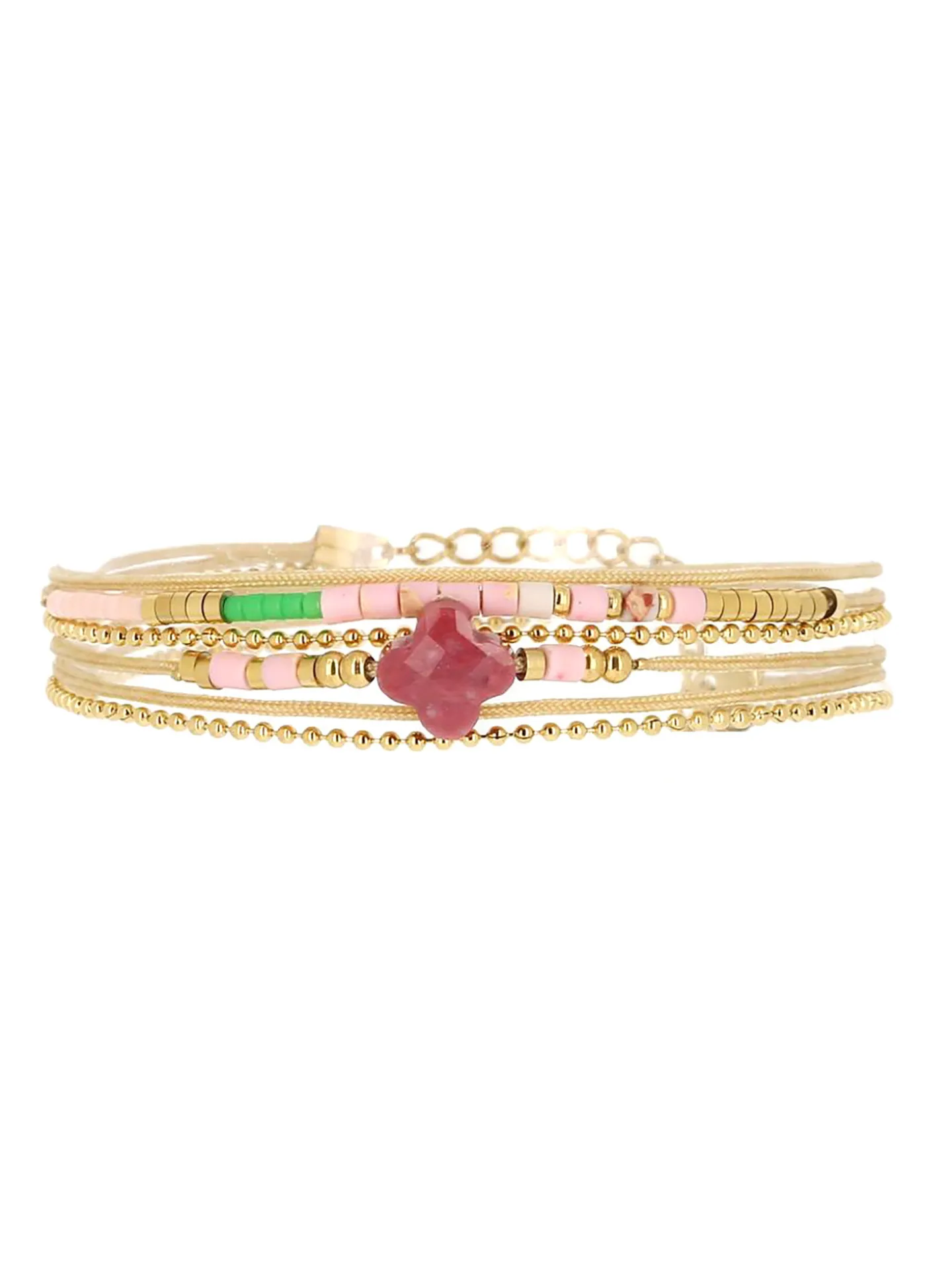 BRACELET Zag Bijoux Vela trefle cornaline