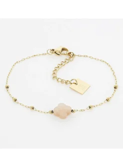 Bracelet Zag Bijoux Velasquez pierre de soleil_x005f_x000D_lacier doré