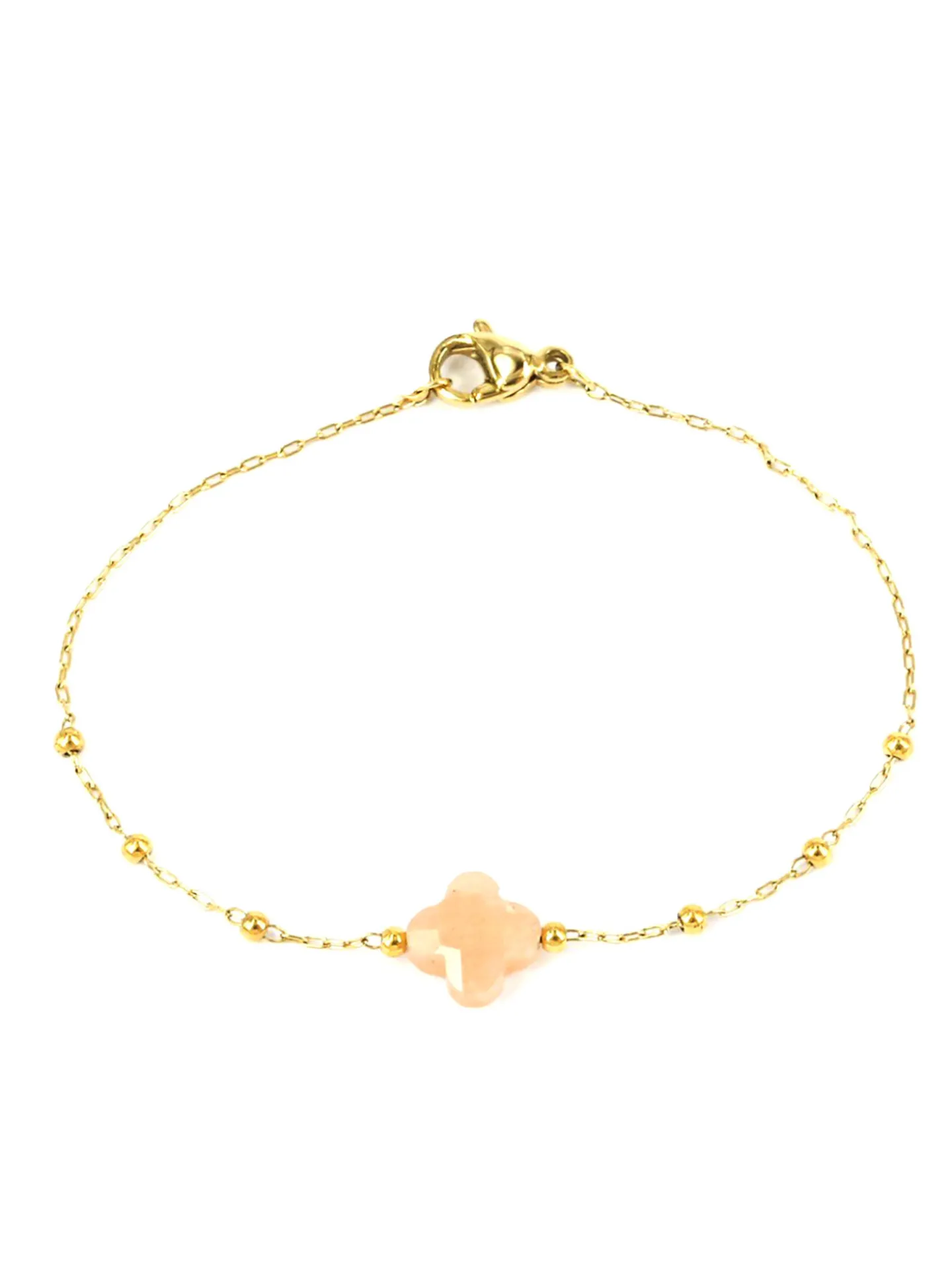 Bracelet Zag Bijoux Velasquez acier doré_x005f_x000D_pierre de soleil