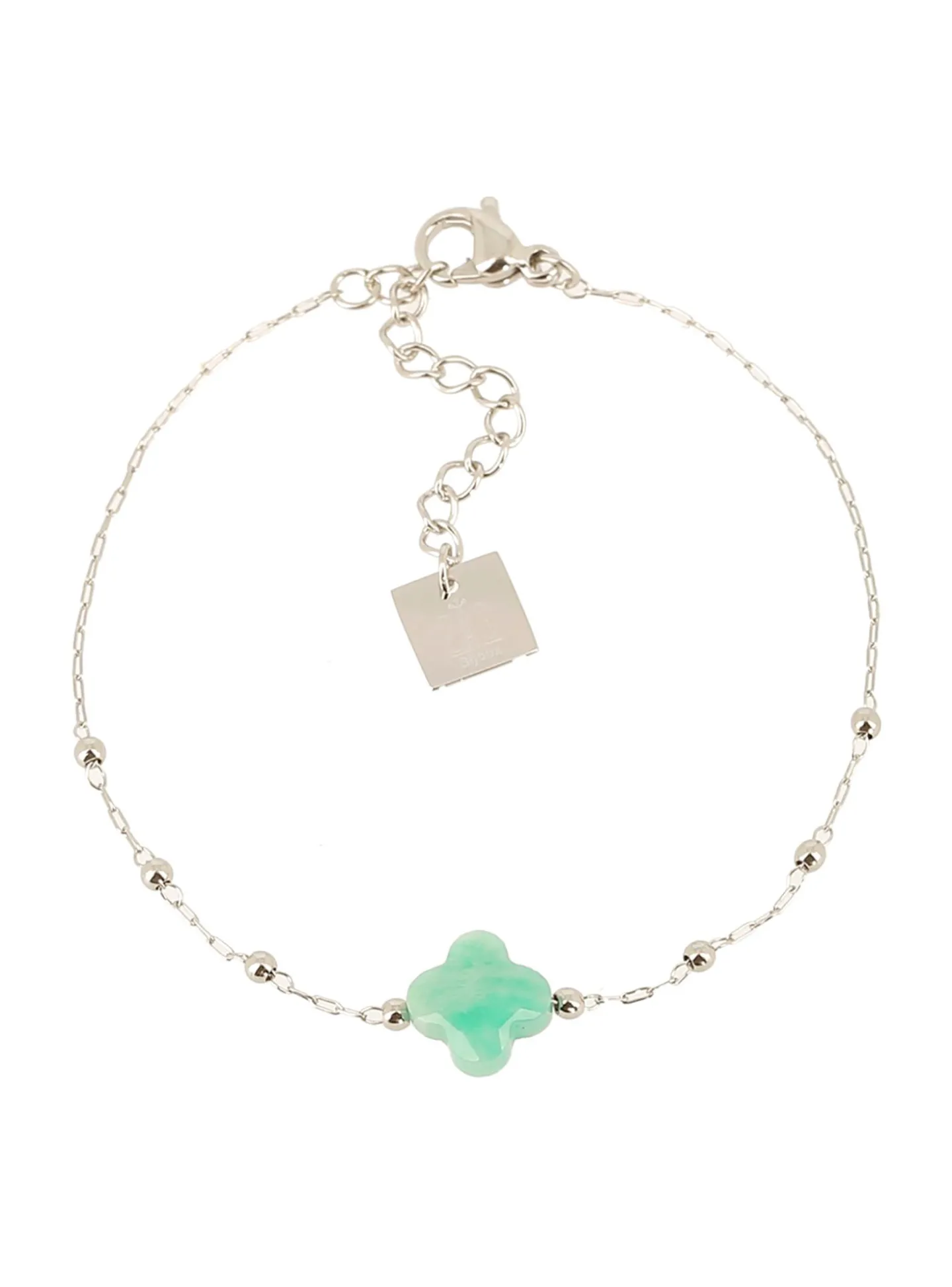 Bracelet Zag Bijoux Velasquez acier et amazonite