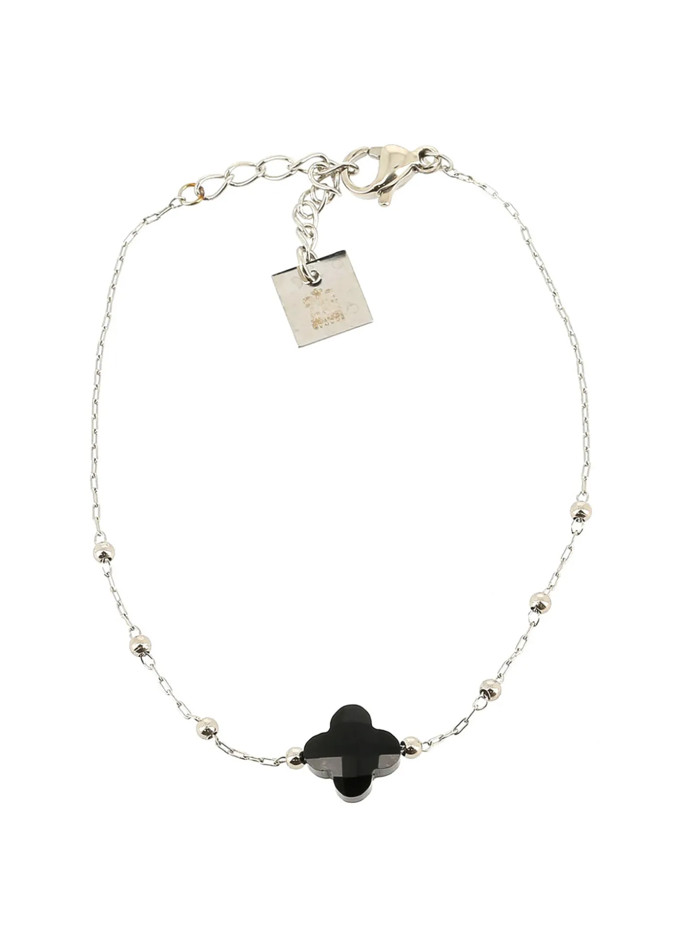 Bracelet Zag Bijoux Velasquez acier et onyx