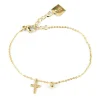 Bracelet Zag Bijoux Wedding acier doré croix
