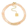 Bracelet Zag Bijoux Zoli double tour perles nude_x005f_x000D_tours reglable