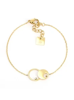 Bracelet Zag Ceres acier doré