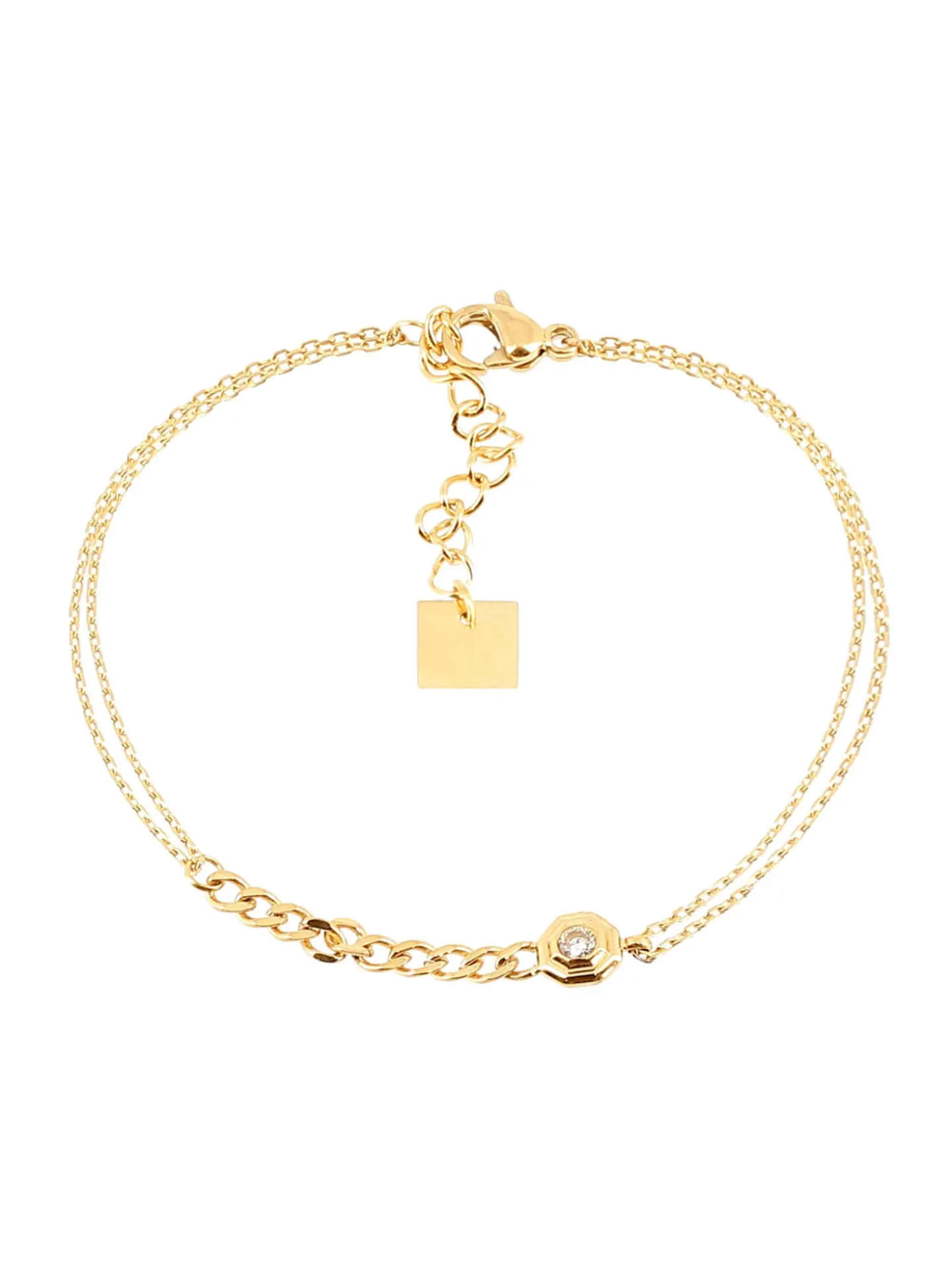 Bracelete Zag Bijoux Belenos acier doré oxydes