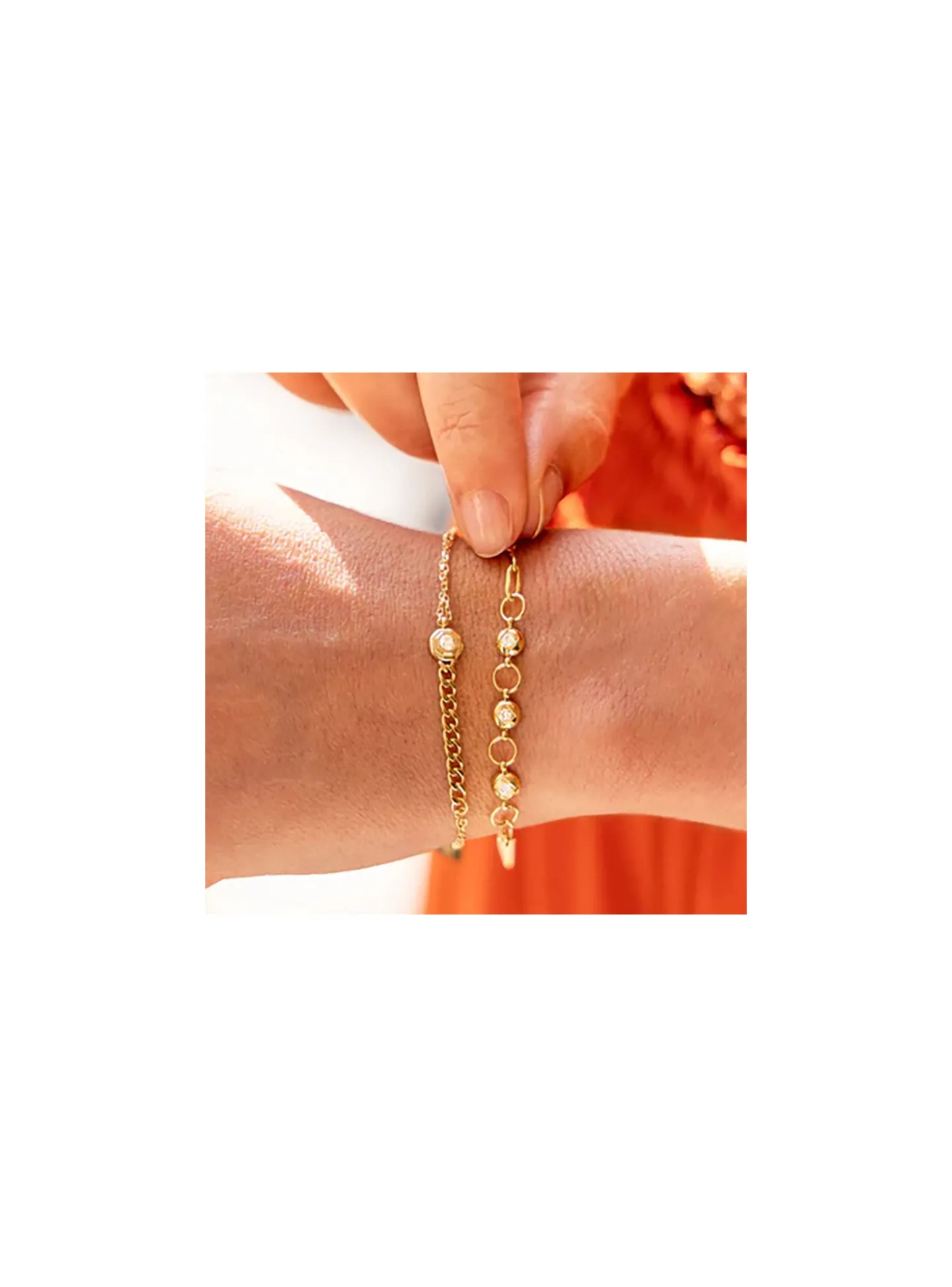Bracelete Zag Bijoux Belenos acier doré oxydes