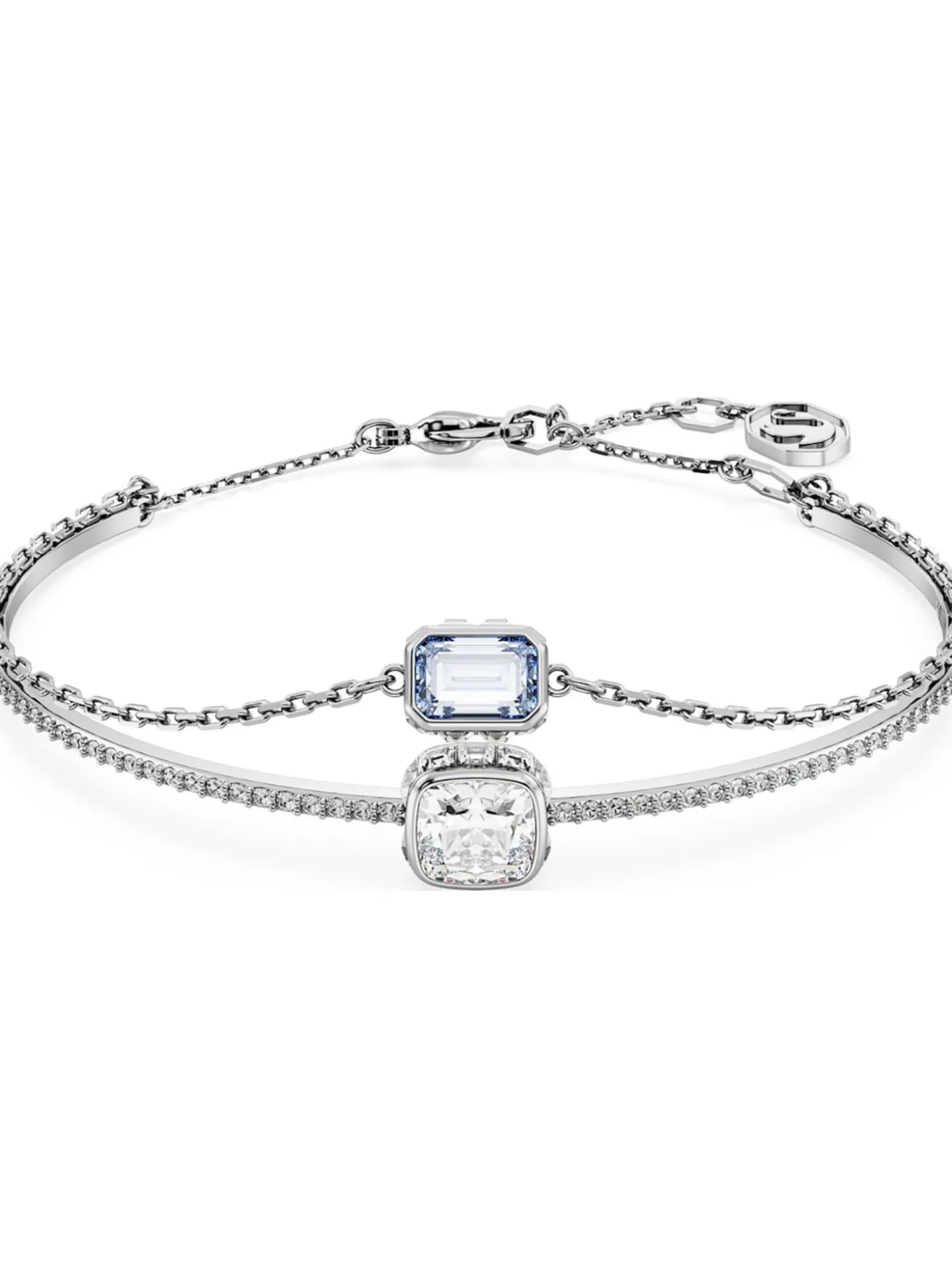 Bracelet-jonc Swarovski Stilla Blanc et bleu