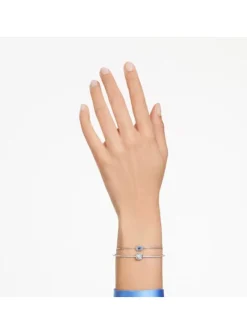 Bracelet-jonc Swarovski Stilla Blanc et bleu