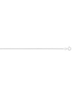 Chaine Brillaxis gourmette or blanc 18 carats 1 mm
