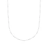 Chaîine Brillaxis maille forçat perles argent rhodié_x005f_x000D_42cm