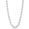 Chaine femme maille forçat Lotus acier