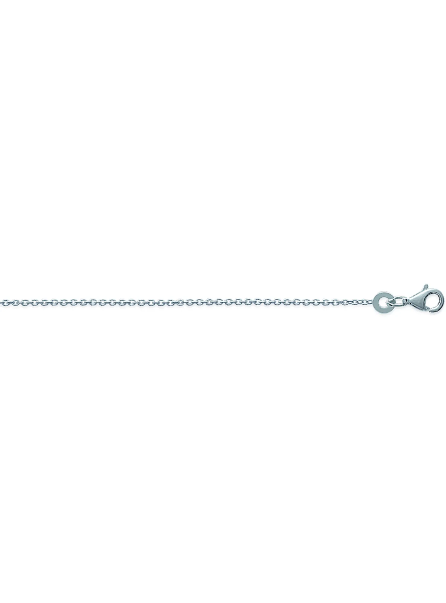 Chaine maille forçat en argent rhodié 45 cm