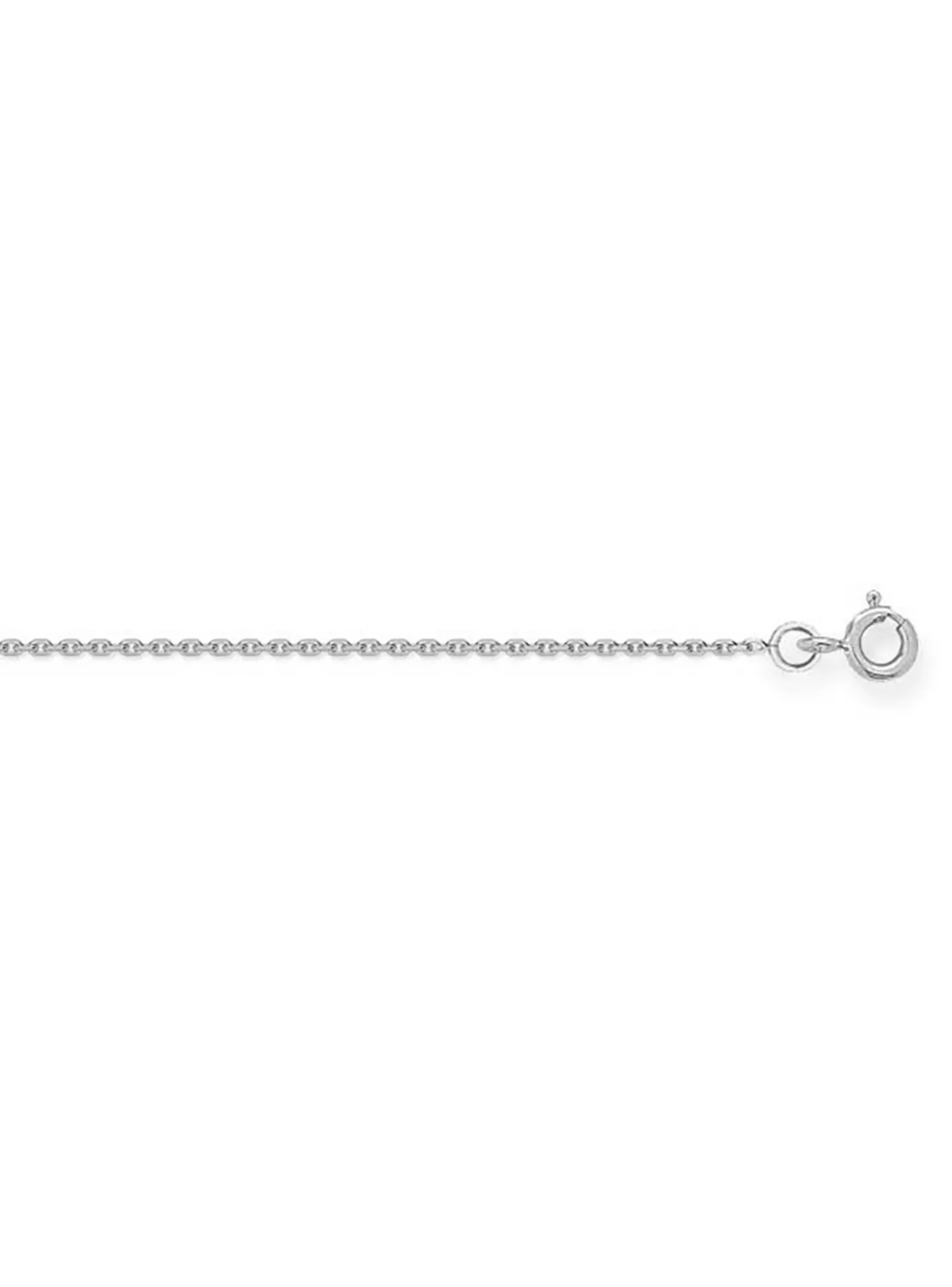 Chaine maille forçat or blanc 9 carats 1 mm