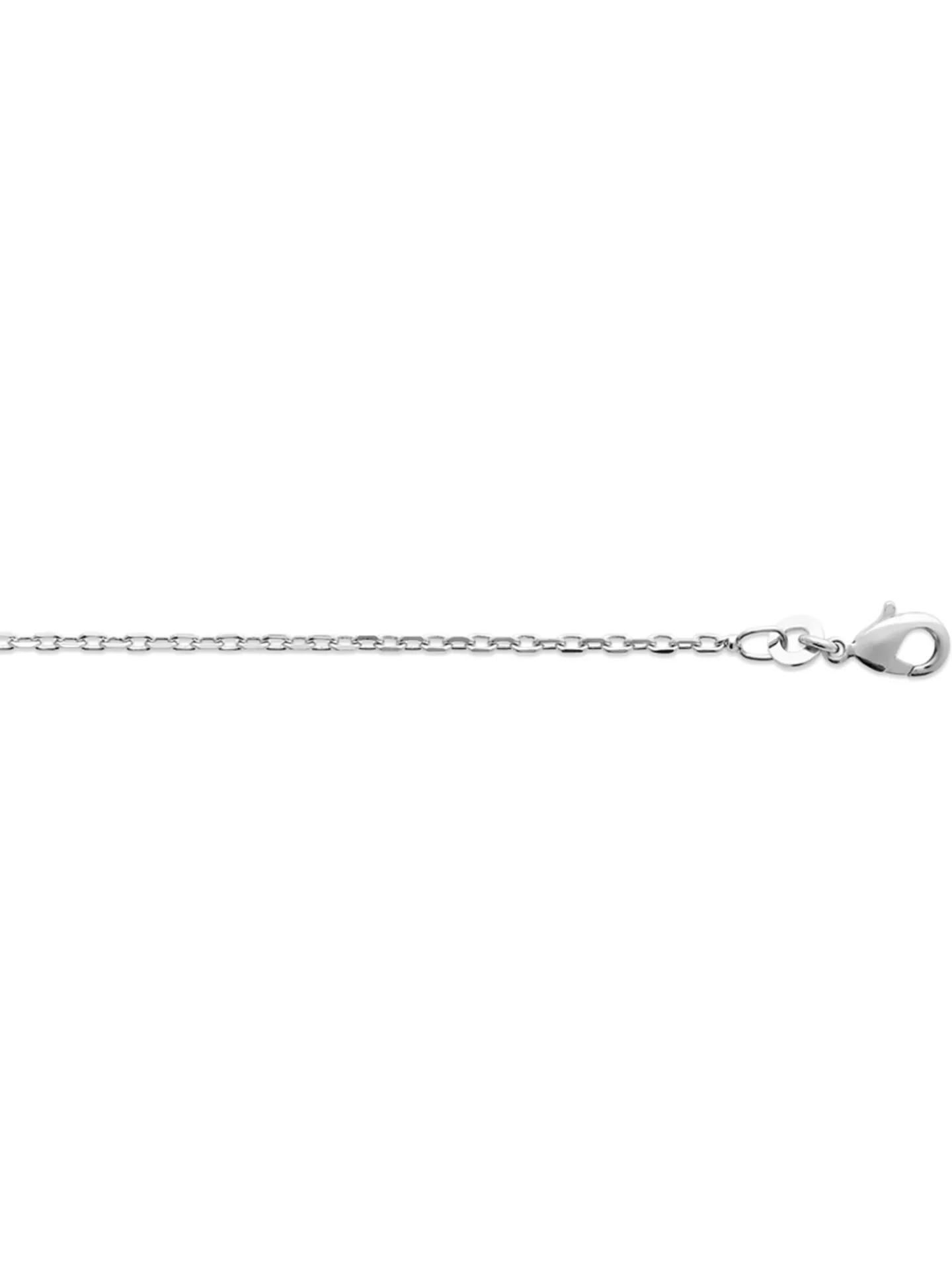 Chaîne Brillaxis argent rhodié maille forçat 50cm