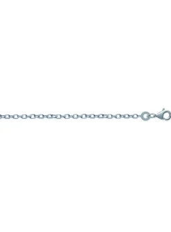Chaîne Brillaxis argent rhodié maille forçat 40 cm