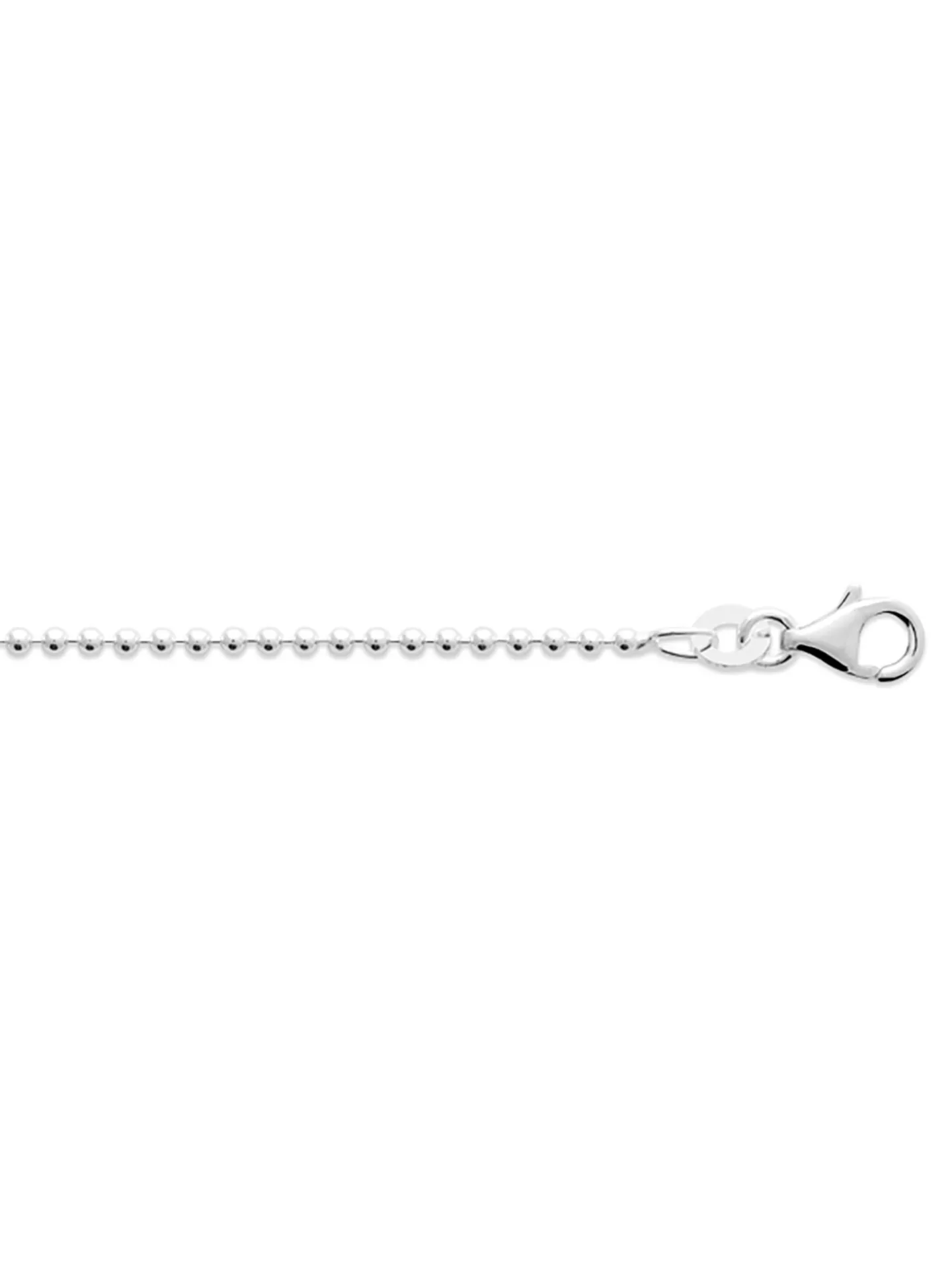 Chaîne Brillaxis boules argent rhodié 40cm