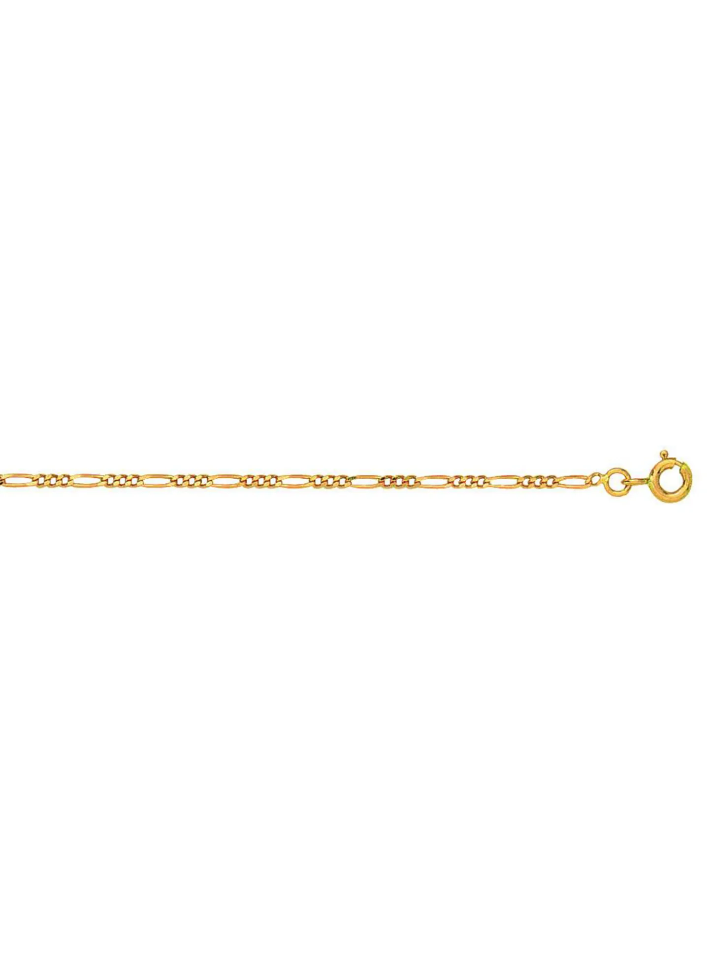Chaîne Brillaxis maille figaro 1.4mm or jaune 9K