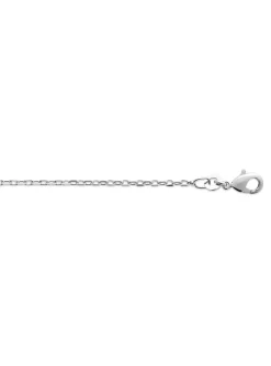 Chaîne Brillaxis maille forçat argent rhodié 40cm