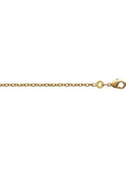Chaîne Brillaxis maille forçat plaqué or 45cm