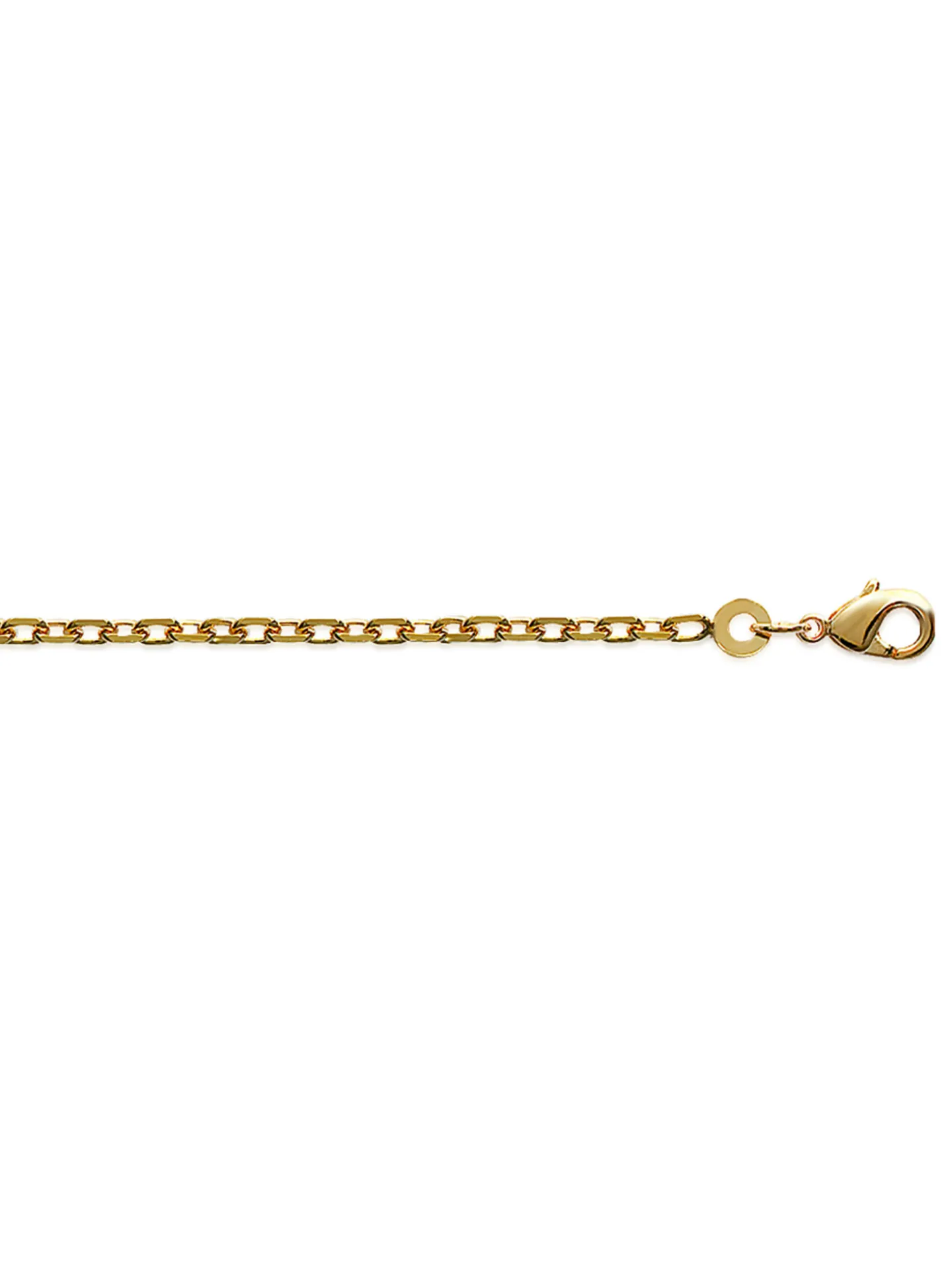 Chaîne Brillaxis maille forçat plaqué or 70 cm
