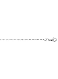 Chaîne Brillaxis maille forçat argent rhodié 42cm