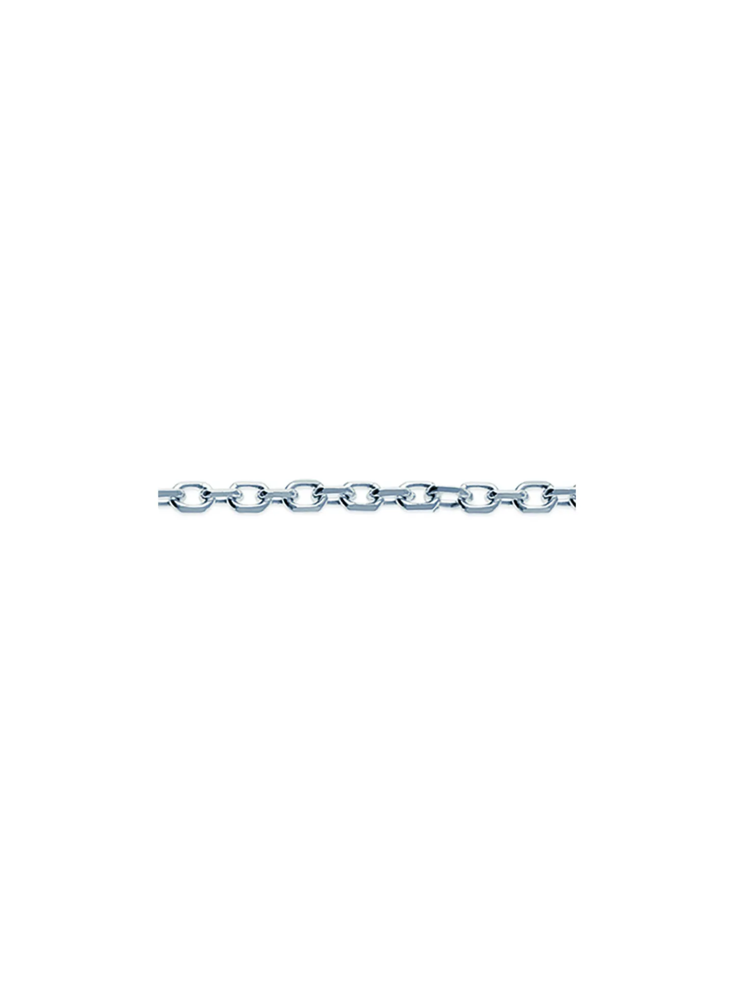 Chaîne Brillaxis maille forçat argent rhodié 40 cm