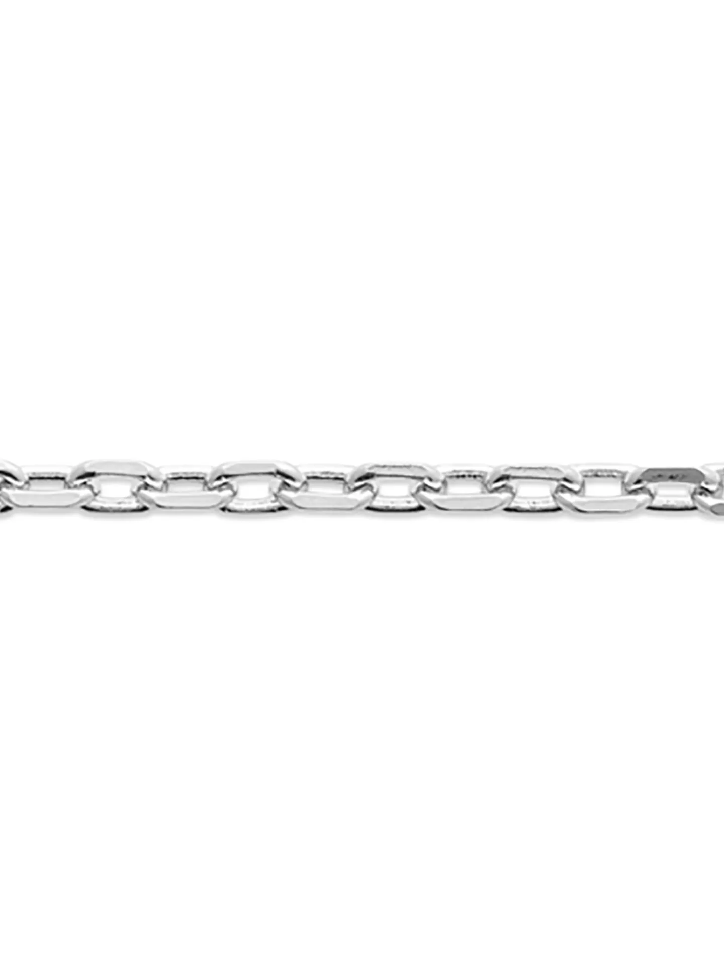 Chaîne Brillaxis maille forçat argent rhodié 40cm