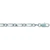 Chaîne Brillaxis maille gourmette argent rhodié 50cm