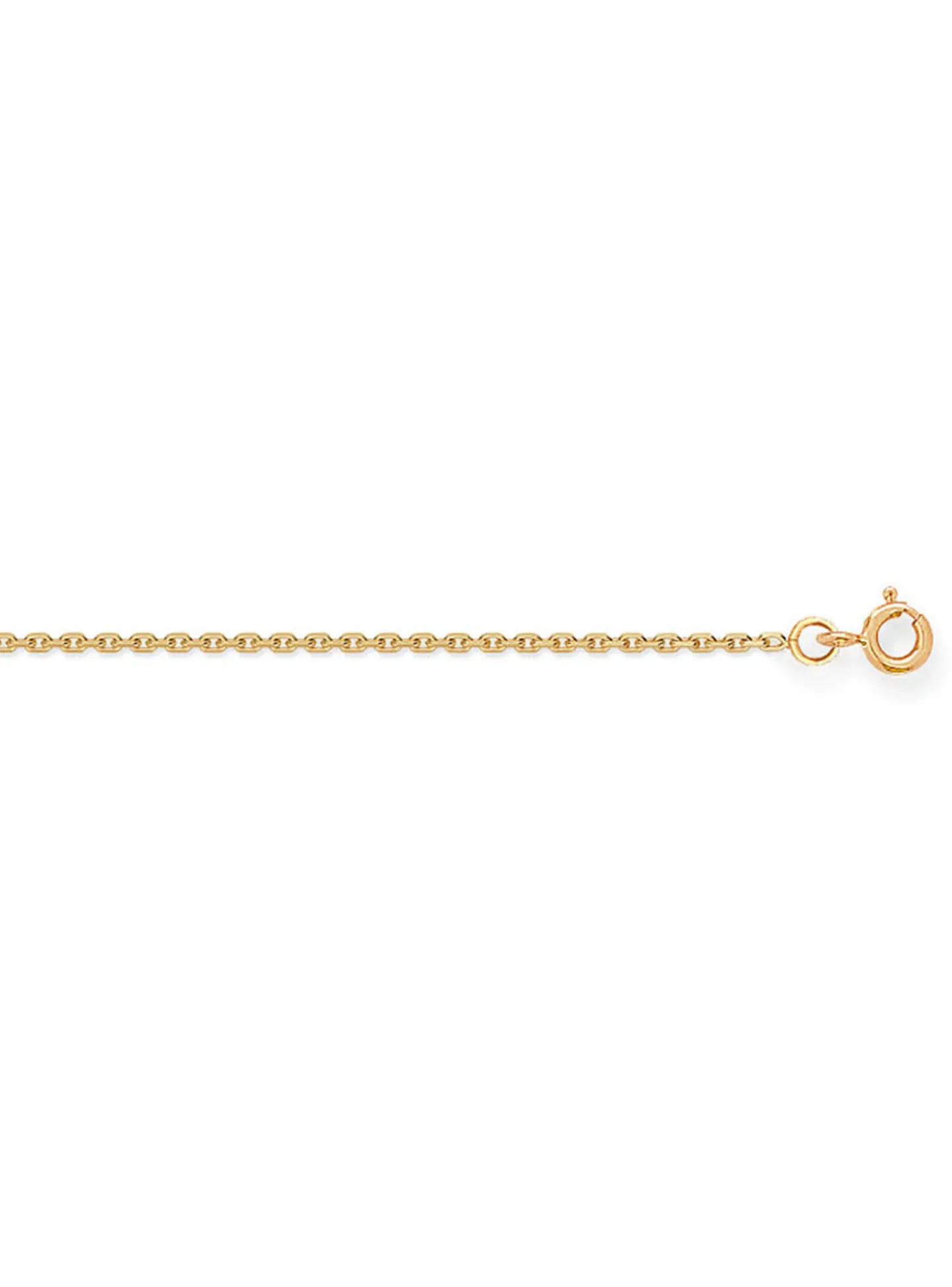 Chaîne Brillaxis or jaune maille forçat 55cm 1.2 mm