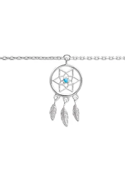 Chaîne de cheville Brillaxis attrape-rêves_x005f_x000D_argent rhodié
