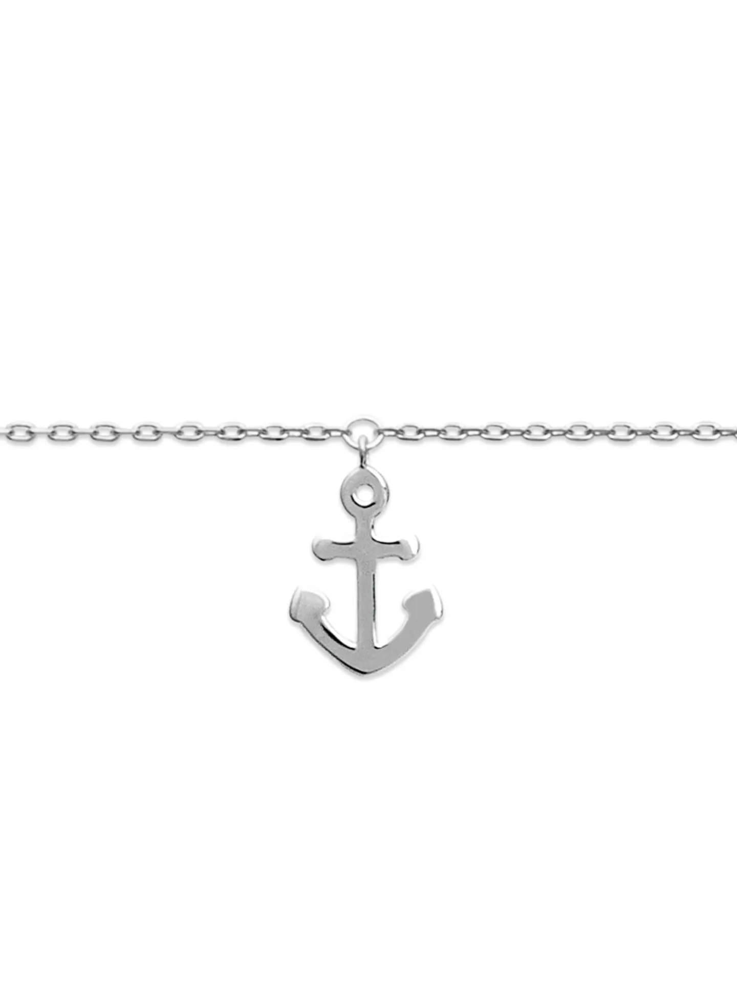 Chaîne de cheville Brillaxis ancre argent