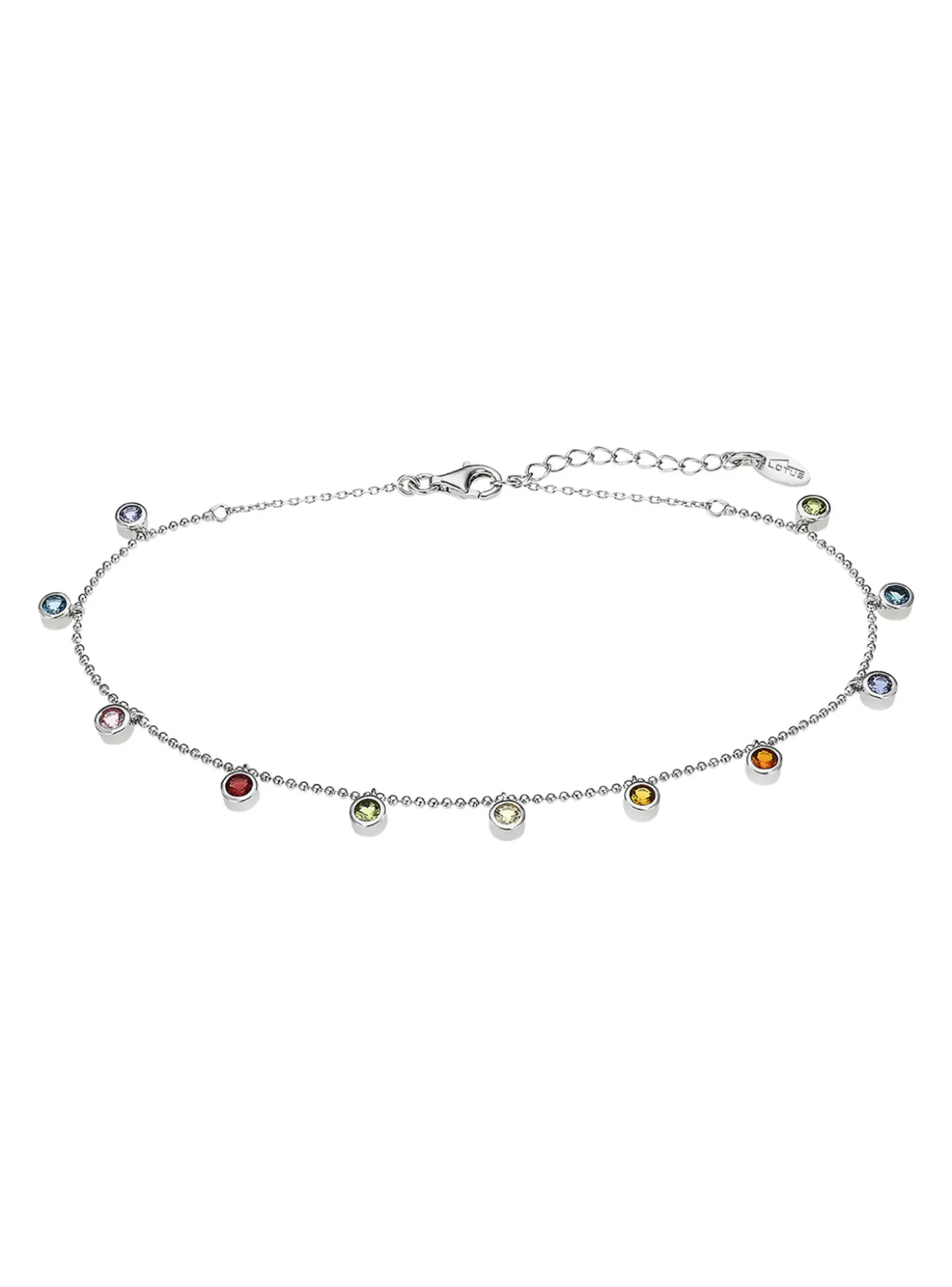 Chaîne de cheville Lotus Silver Pampilles_x005f_x000D_multicolore