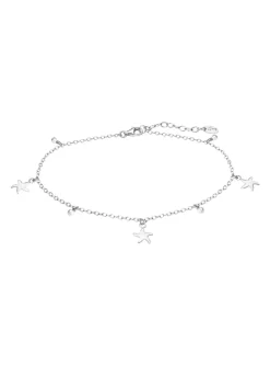 Chaîne de cheville Lotus Silver étoiles de mer
