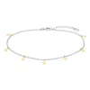 Chaîne de cheville Lotus Silver bicolore