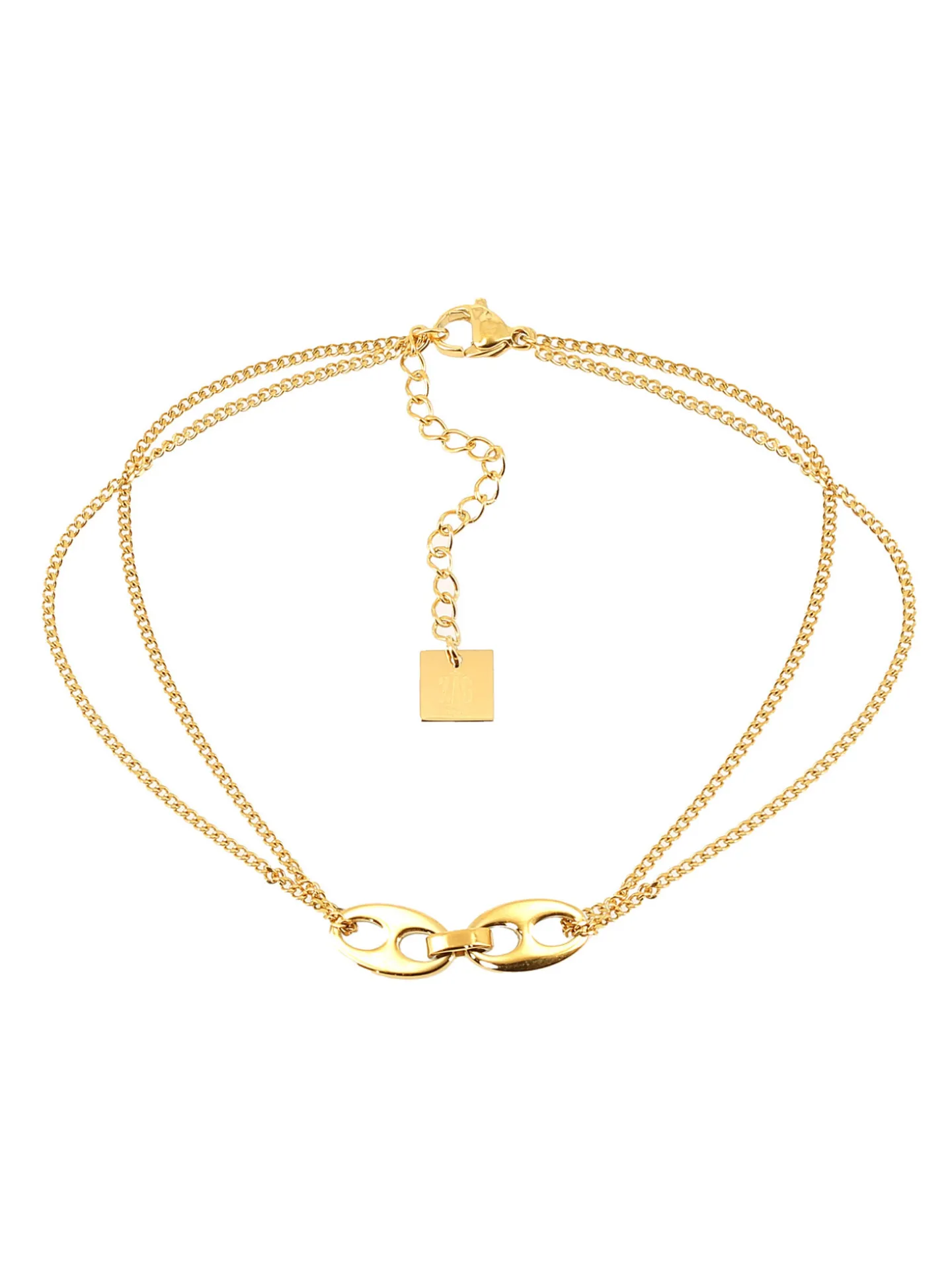 Chaîne de cheville Zag Bijoux Aude acier doré