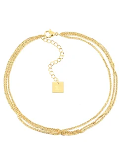 Chaîne de cheville Zag Bijoux Claudine acier doré