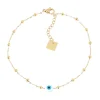 Chaîne de cheville Zag Bijoux Vision dorée et nacre