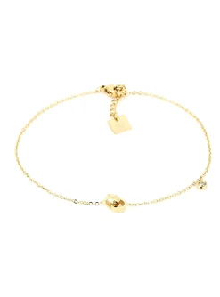 Chaîne de cheville Zag Bijoux Menottes acier doré