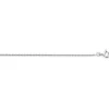 Chaîne maille forçat or blanc 9 carats 1.6 mm