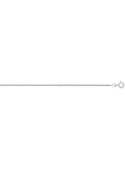 Chaîne maille gourmette or blanc 9 carats 1mm