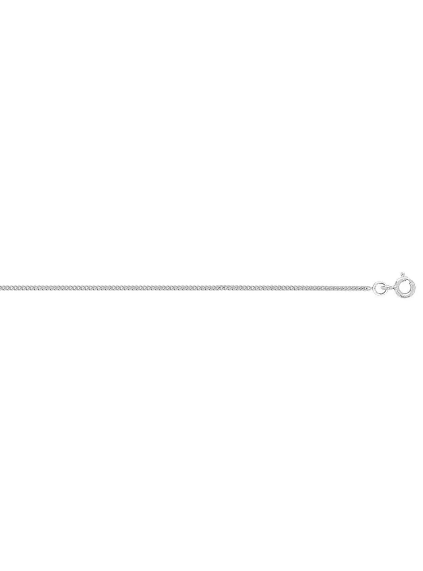 Chaîne maille gourmette or blanc 9 carats 1mm