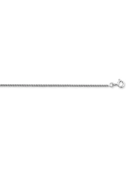 Chaîne or blanc 9 carats maille gourmette 1.4mm