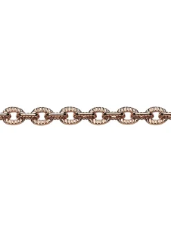 Chaîne OZ Bijoux forçat fantaisie 3mm plaqué or rose